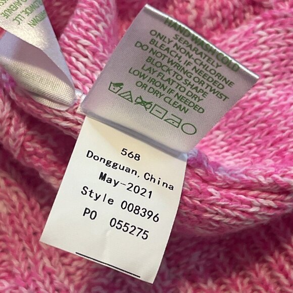 Women's Lilly Pulitzer Macxy Mix Stitch Sweater SZ Small Pink Open Knit - Picture 8 of 10